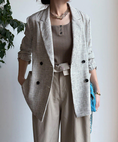 シアーツイードダブルジャケット