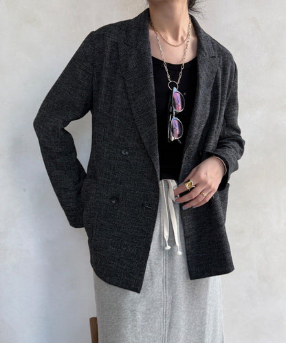 シアーツイードダブルジャケット