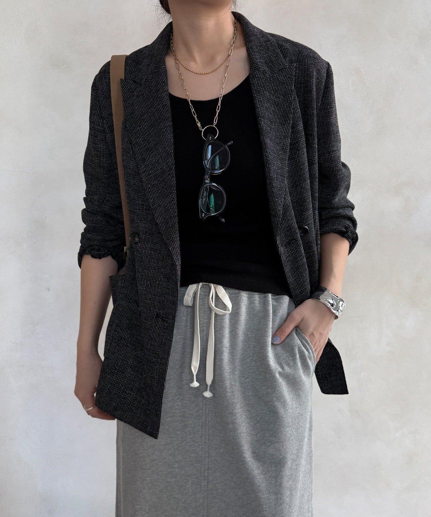 シアーツイードダブルジャケット