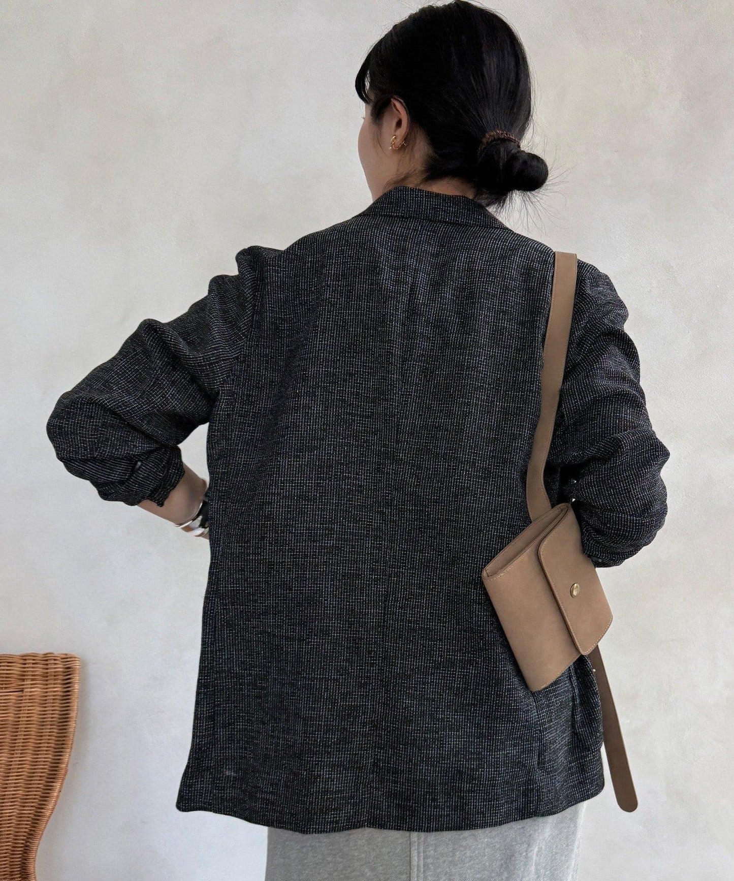 シアーツイードダブルジャケット