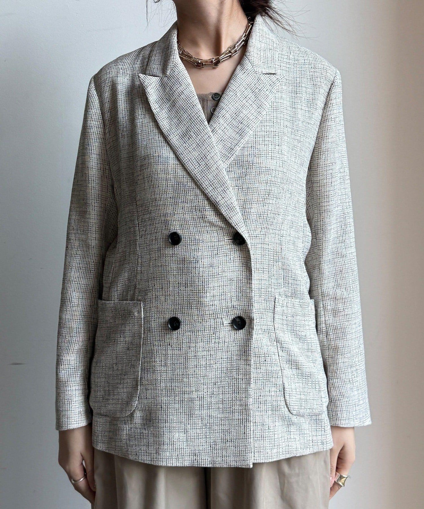 シアーツイードダブルジャケット