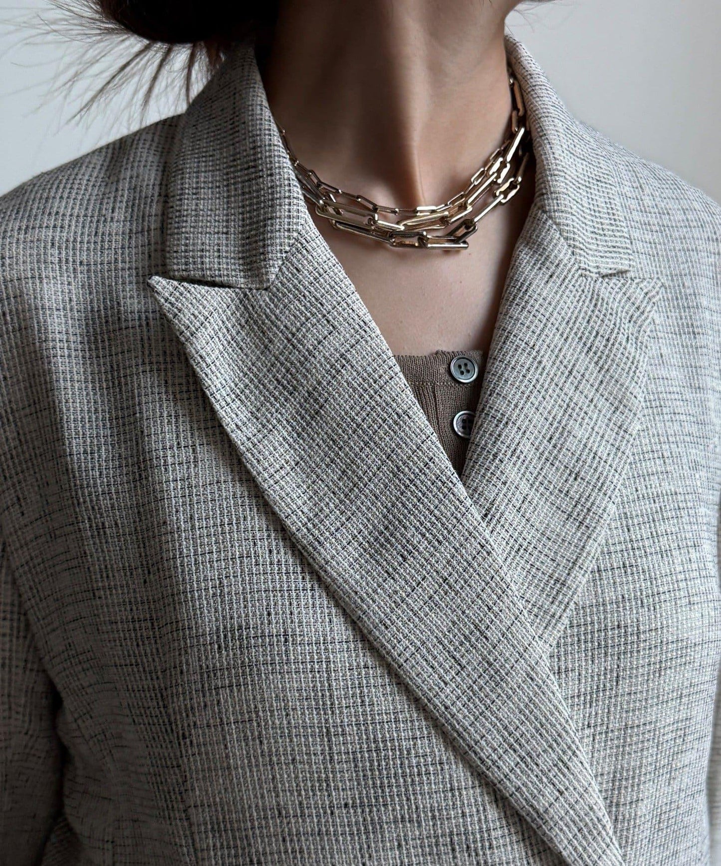 シアーツイードダブルジャケット