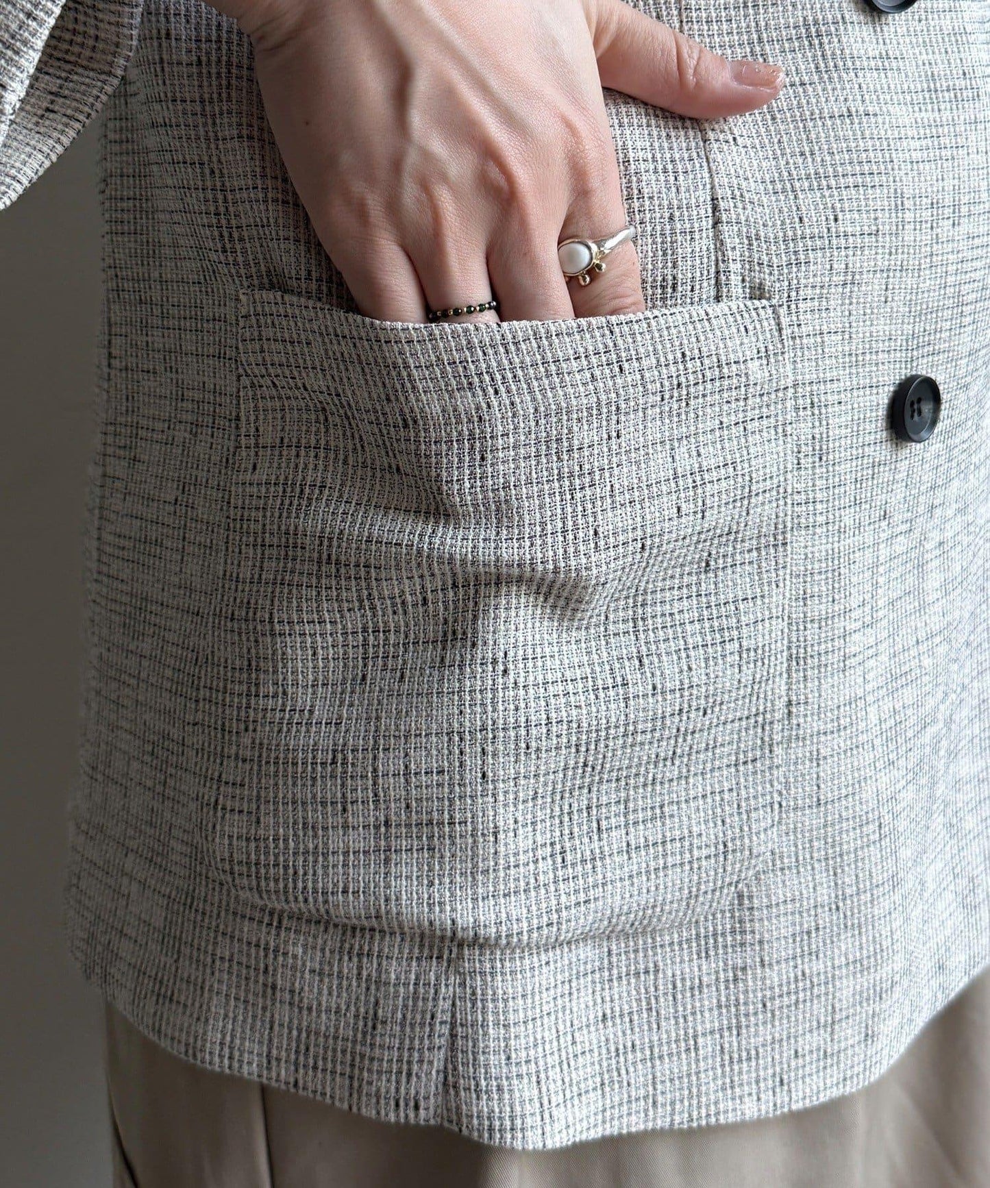 シアーツイードダブルジャケット