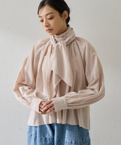 成品染色 蝴蝶結 女式襯衫