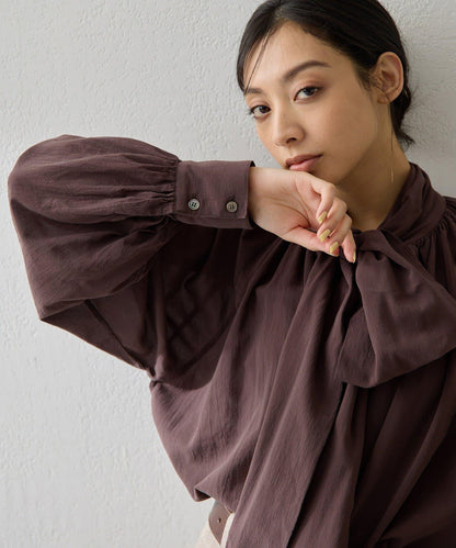 成品染色 蝴蝶結 女式襯衫