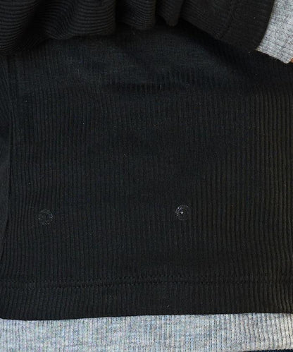 配色シアーリブボタンカーディガン【限定展開】