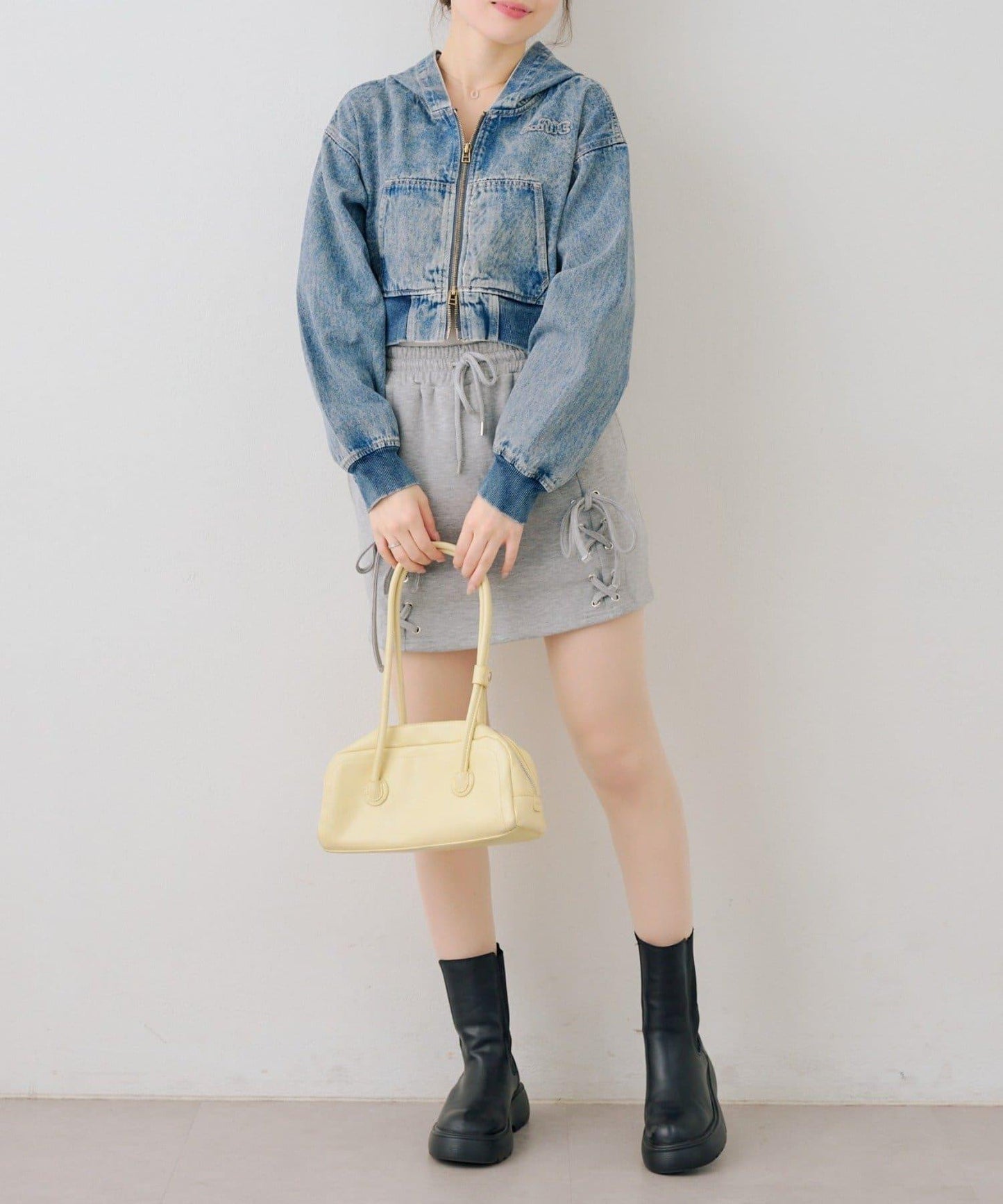 【set upで楽しめる】ロゴキラリダンボールレースUPスカート