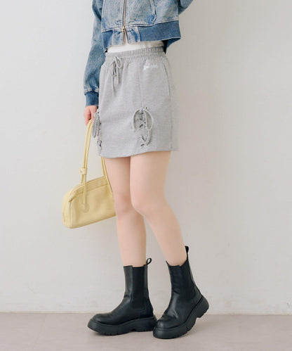 【set upで楽しめる】ロゴキラリダンボールレースUPスカート