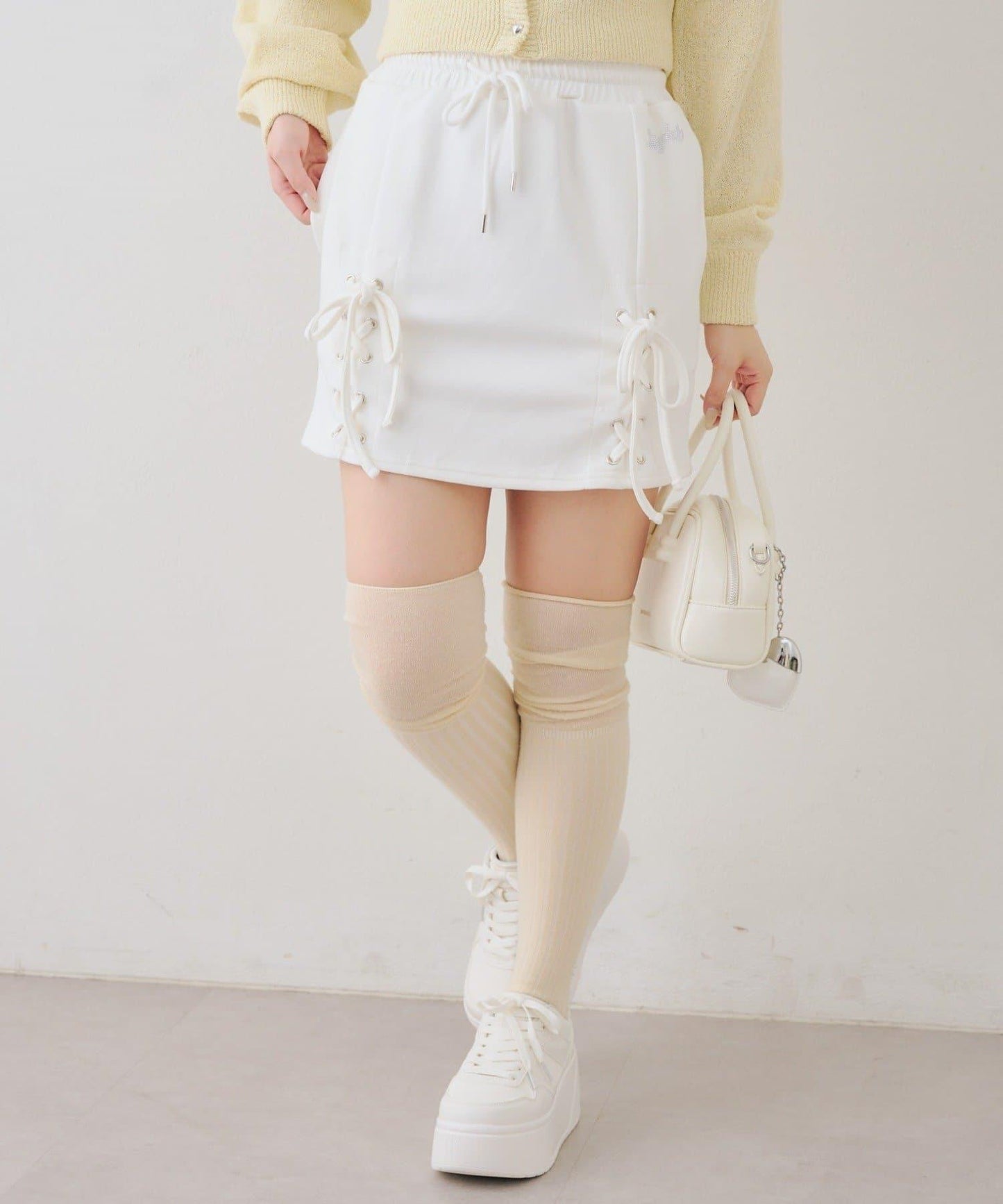 【set upで楽しめる】ロゴキラリダンボールレースUPスカート