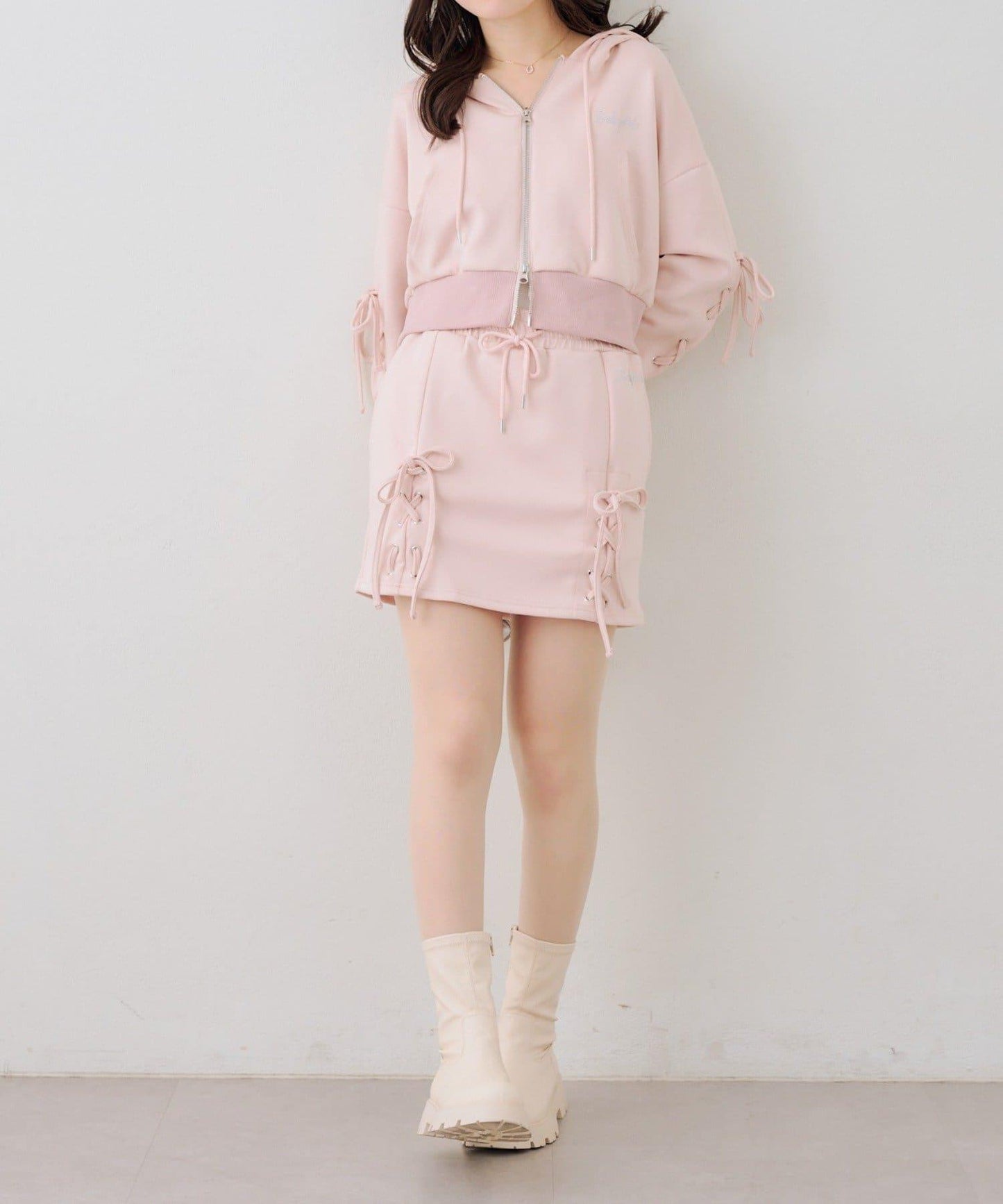 【set upで楽しめる】ロゴキラリダンボールレースUPスカート