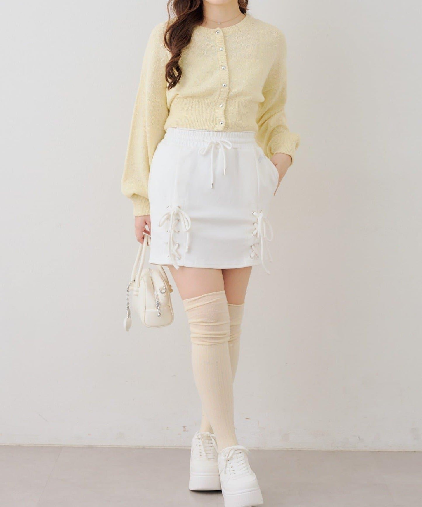 【set upで楽しめる】ロゴキラリダンボールレースUPスカート