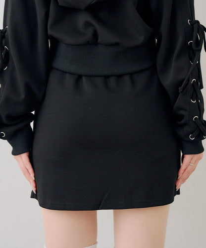 【set upで楽しめる】ロゴキラリダンボールレースUPスカート