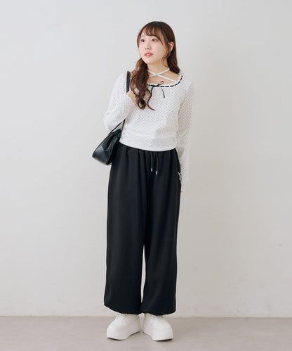 【set upで楽しめる】ロゴキラリダンボールスウェットパンツ