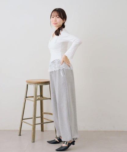 【set upで楽しめる】ロゴキラリダンボールスウェットパンツ