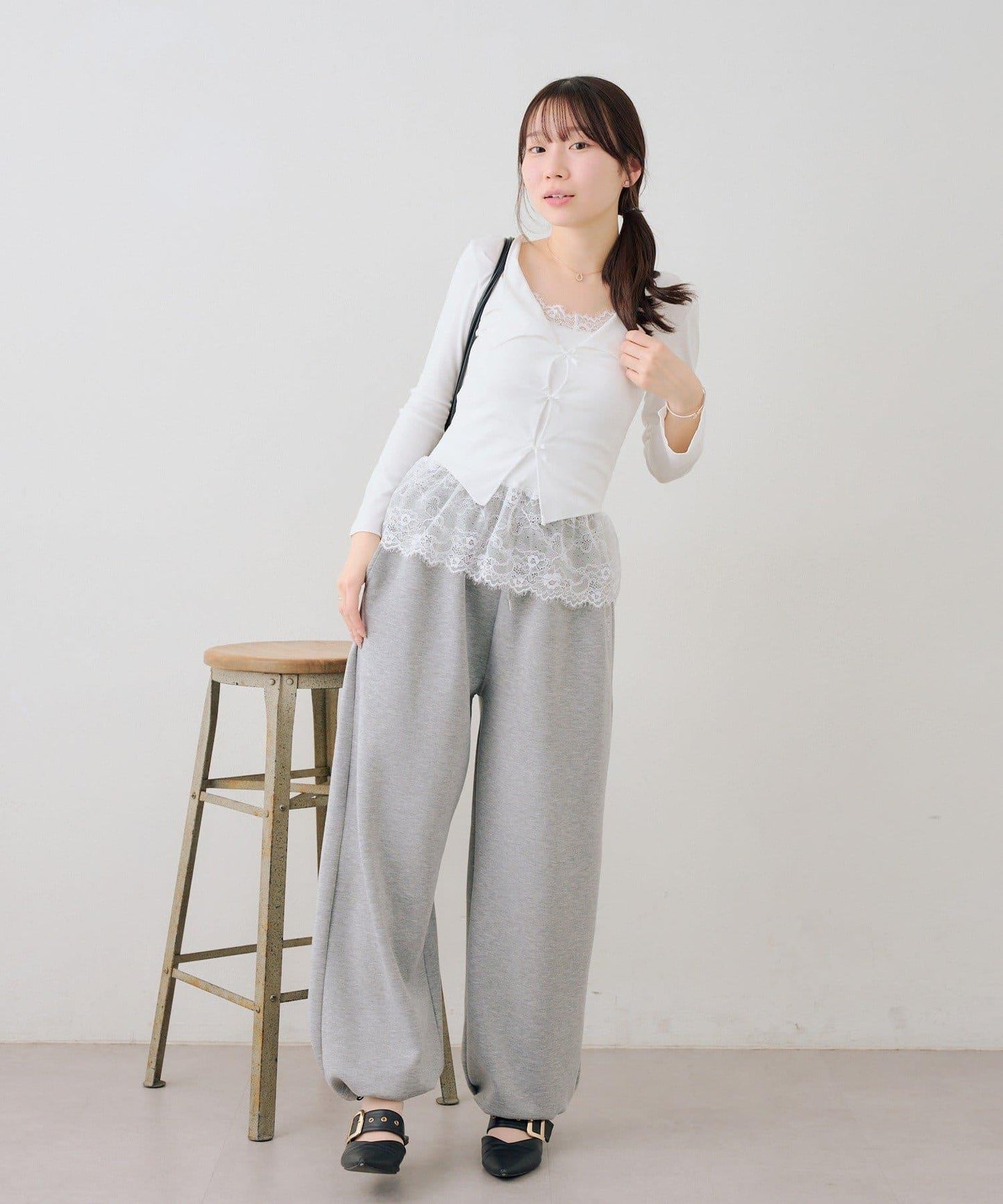 【set upで楽しめる】ロゴキラリダンボールスウェットパンツ