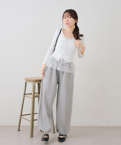 【set upで楽しめる】ロゴキラリダンボールスウェットパンツ