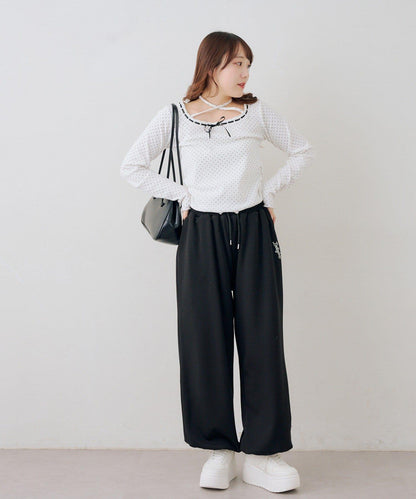 【set upで楽しめる】ロゴキラリダンボールスウェットパンツ