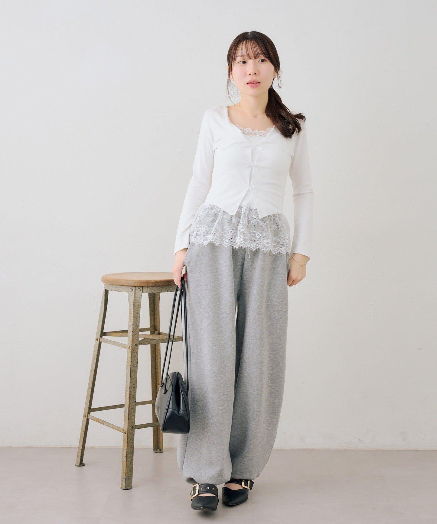 【set upで楽しめる】ロゴキラリダンボールスウェットパンツ