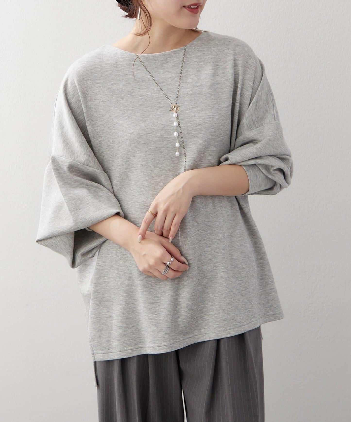 ネックレス刺繍2WAYプルオーバー