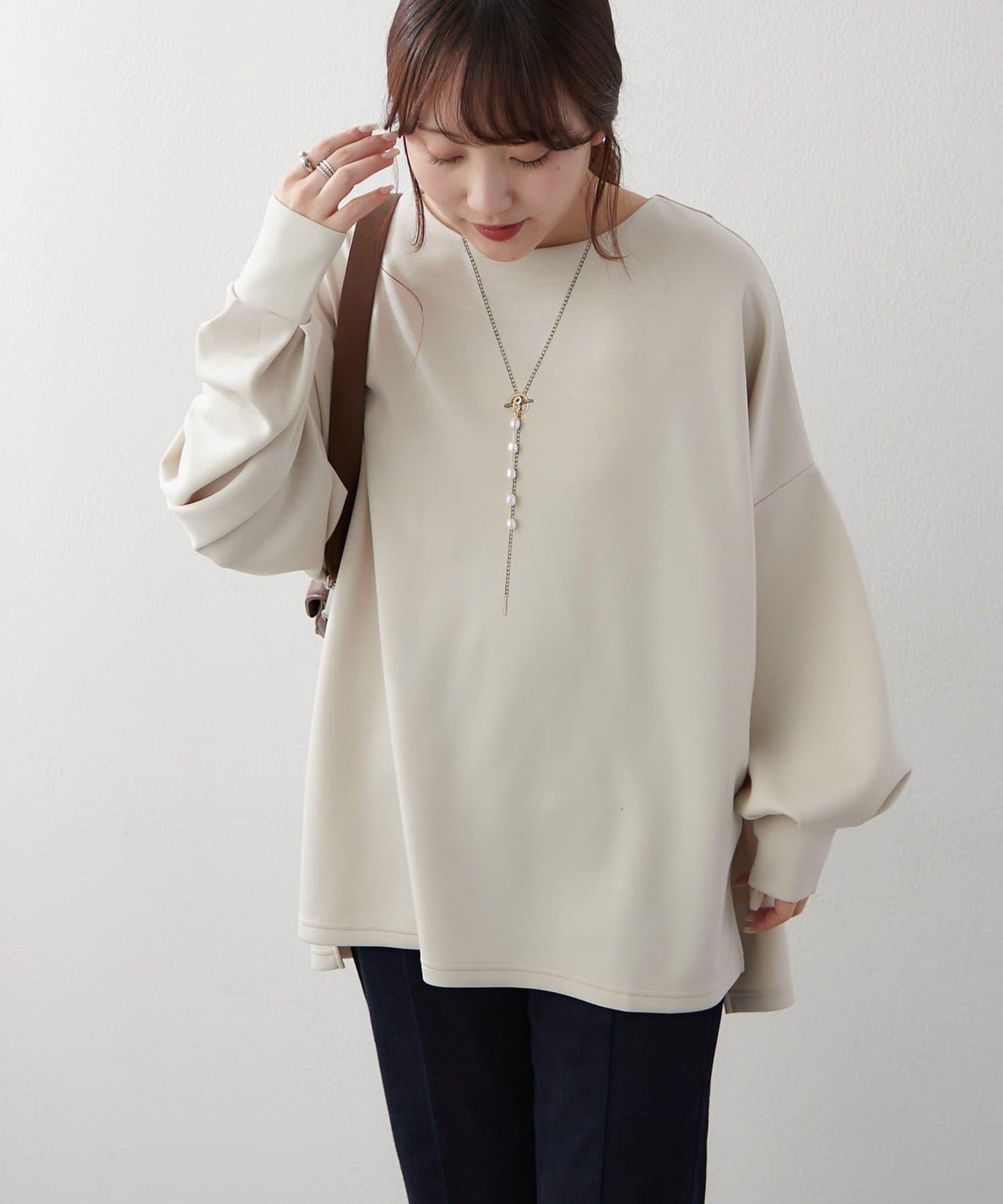 ネックレス刺繍2WAYプルオーバー