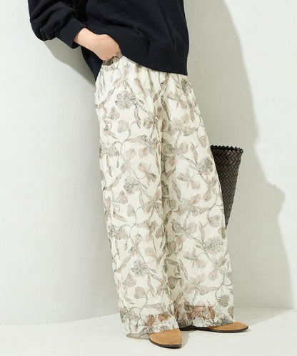 レースプリント柄イージーパンツ(セットアップ対応)【限定展開】