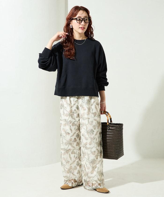 レースプリント柄イージーパンツ(セットアップ対応)【限定展開】