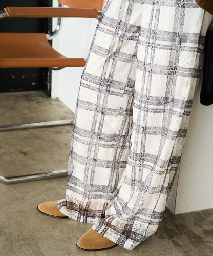 レースプリント柄イージーパンツ(セットアップ対応)【限定展開】