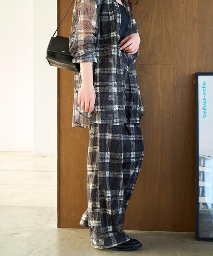 レースプリント柄イージーパンツ(セットアップ対応)【限定展開】