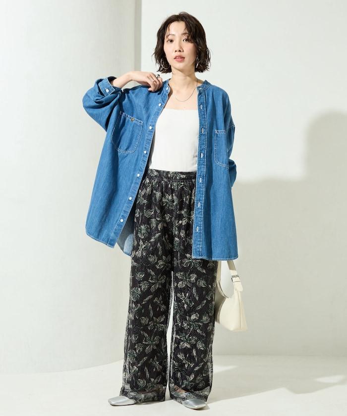 レースプリント柄イージーパンツ(セットアップ対応)【限定展開】