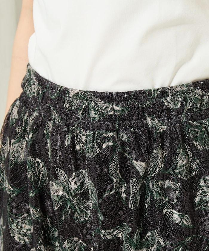 レースプリント柄イージーパンツ(セットアップ対応)【限定展開】