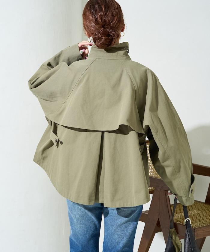 ショートフレアトレンチコート【限定展開】