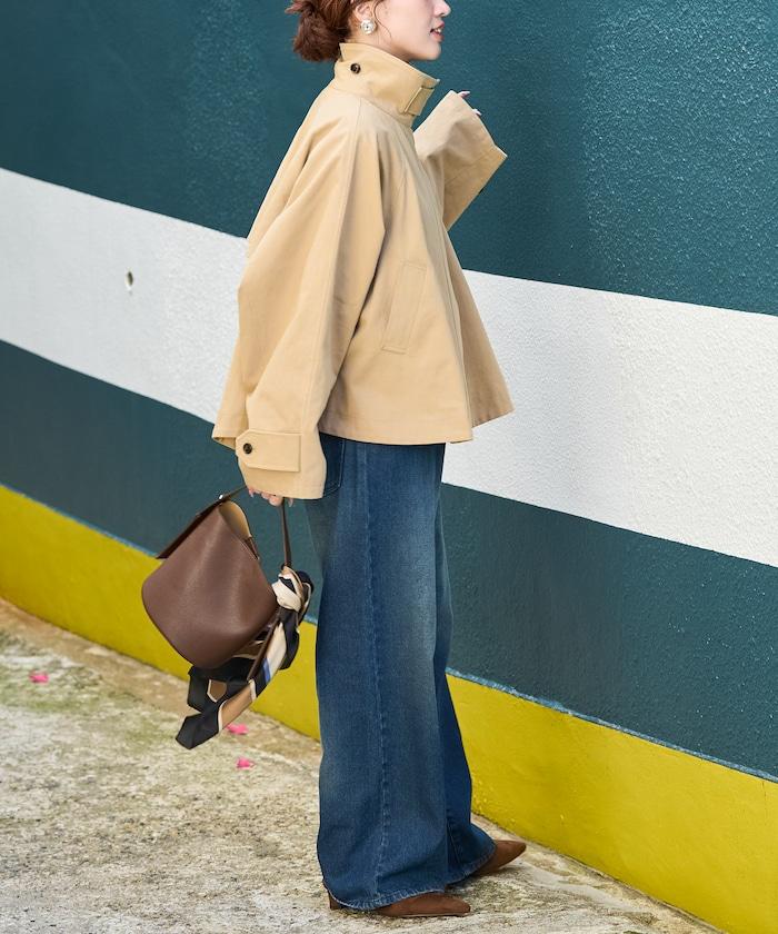 ショートフレアトレンチコート【限定展開】