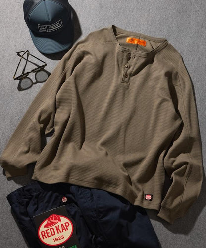 RED KAP × FREAK'S STORE 聯名 ヘンリーネック ロングスリーブ サーマル Tシャツ