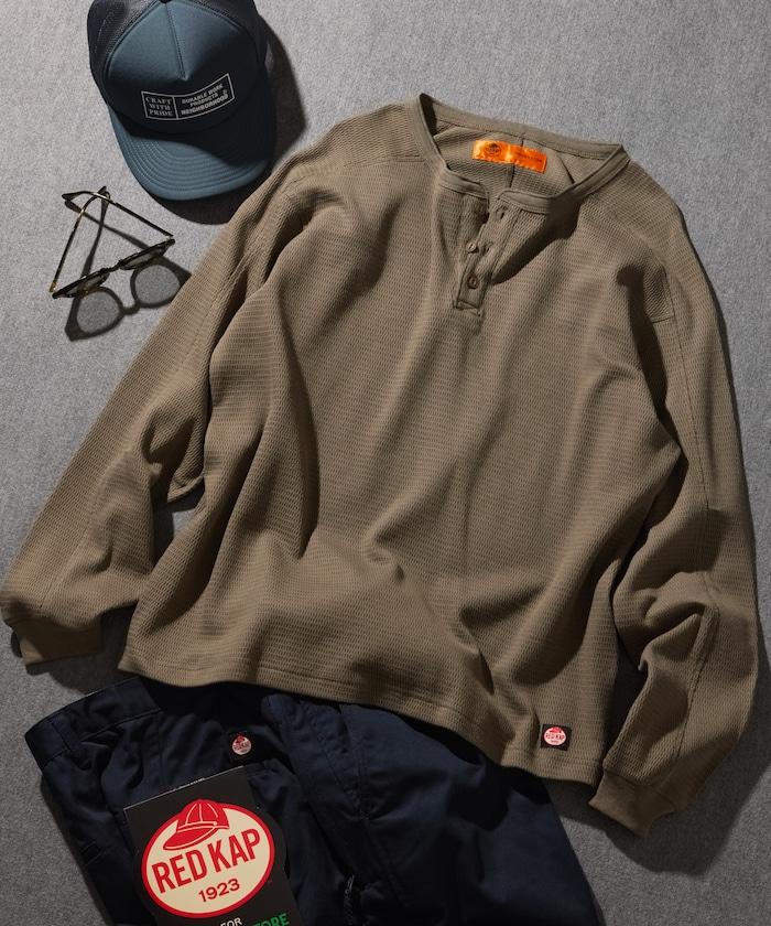 RED KAP × FREAK'S STORE 聯名 ヘンリーネック ロングスリーブ サーマル Tシャツ