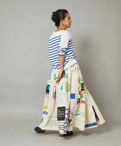 vintageヨーロピアンエコバッグリメイクスカート