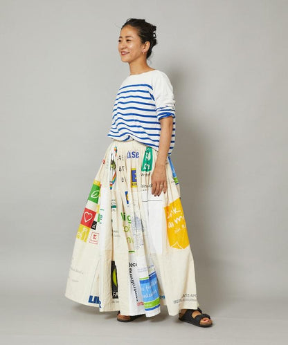 vintageヨーロピアンエコバッグリメイクスカート