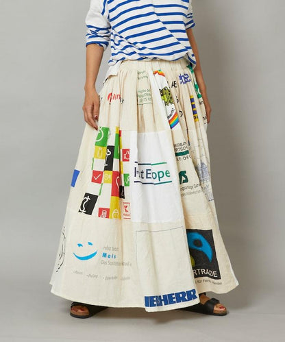 vintageヨーロピアンエコバッグリメイクスカート