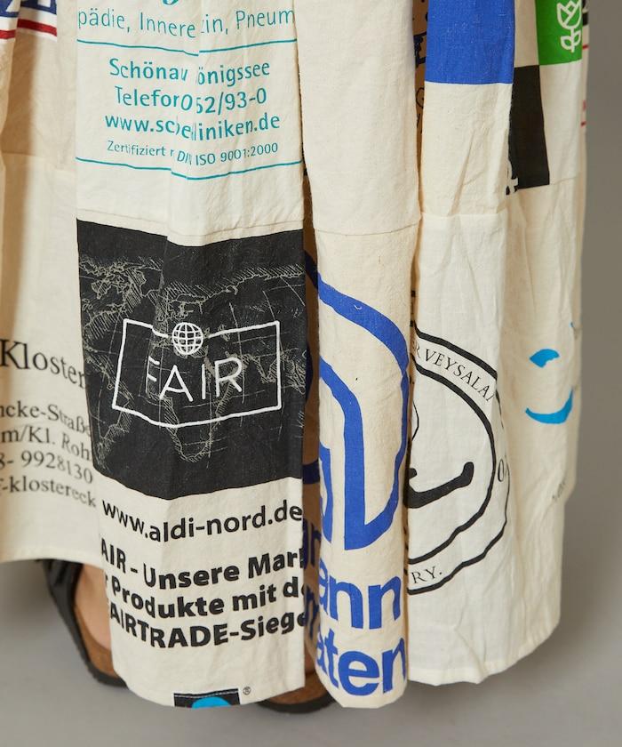 vintageヨーロピアンエコバッグリメイクスカート