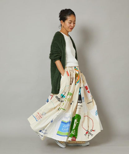 vintageヨーロピアンエコバッグリメイクスカート