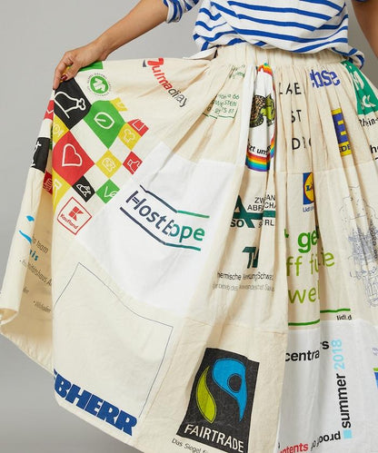 vintageヨーロピアンエコバッグリメイクスカート