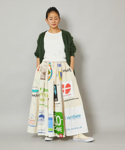 vintageヨーロピアンエコバッグリメイクスカート