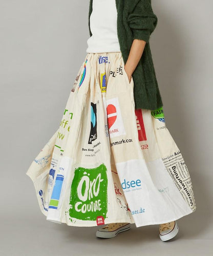 vintageヨーロピアンエコバッグリメイクスカート
