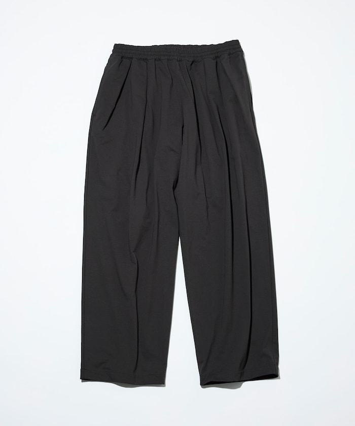 AIRDRY HIGH TECH YARN 高機能素材 イージー ワイド スラックスパンツ リラックスフィット