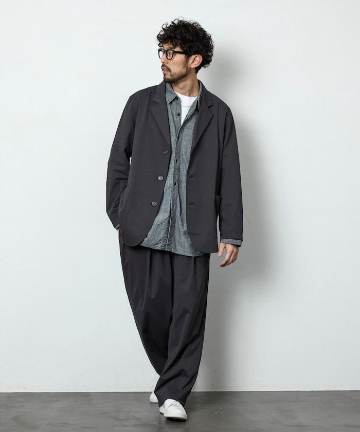 AIRDRY HIGH TECH YARN 高機能素材 イージー ワイド スラックスパンツ リラックスフィット