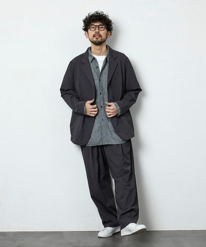 AIRDRY HIGH TECH YARN 高機能素材 イージー ワイド スラックスパンツ リラックスフィット