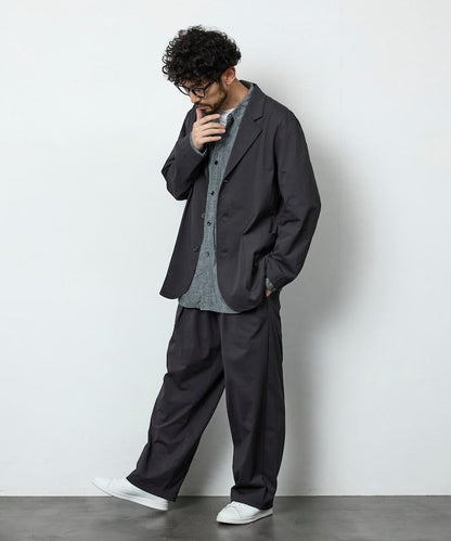 AIRDRY HIGH TECH YARN 高機能素材 イージー ワイド スラックスパンツ リラックスフィット