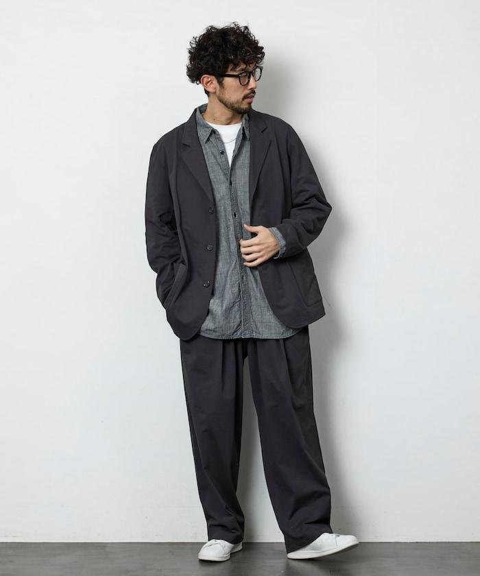 AIRDRY HIGH TECH YARN 高機能素材 イージー ワイド スラックスパンツ リラックスフィット