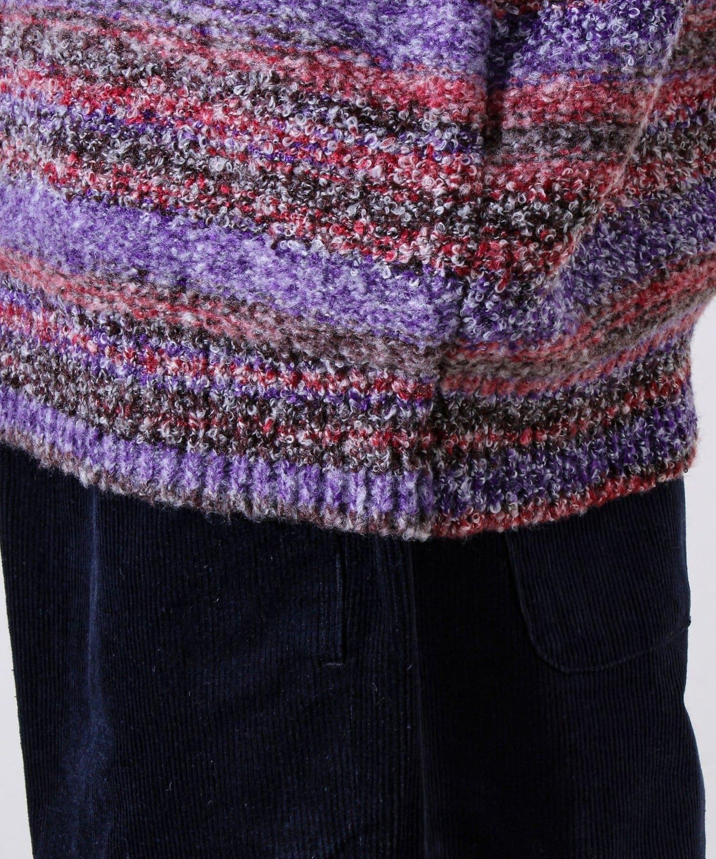 【蓬鬆立體感】漸變花呢套頭衫