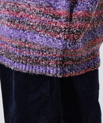 【蓬鬆立體感】漸變花呢套頭衫