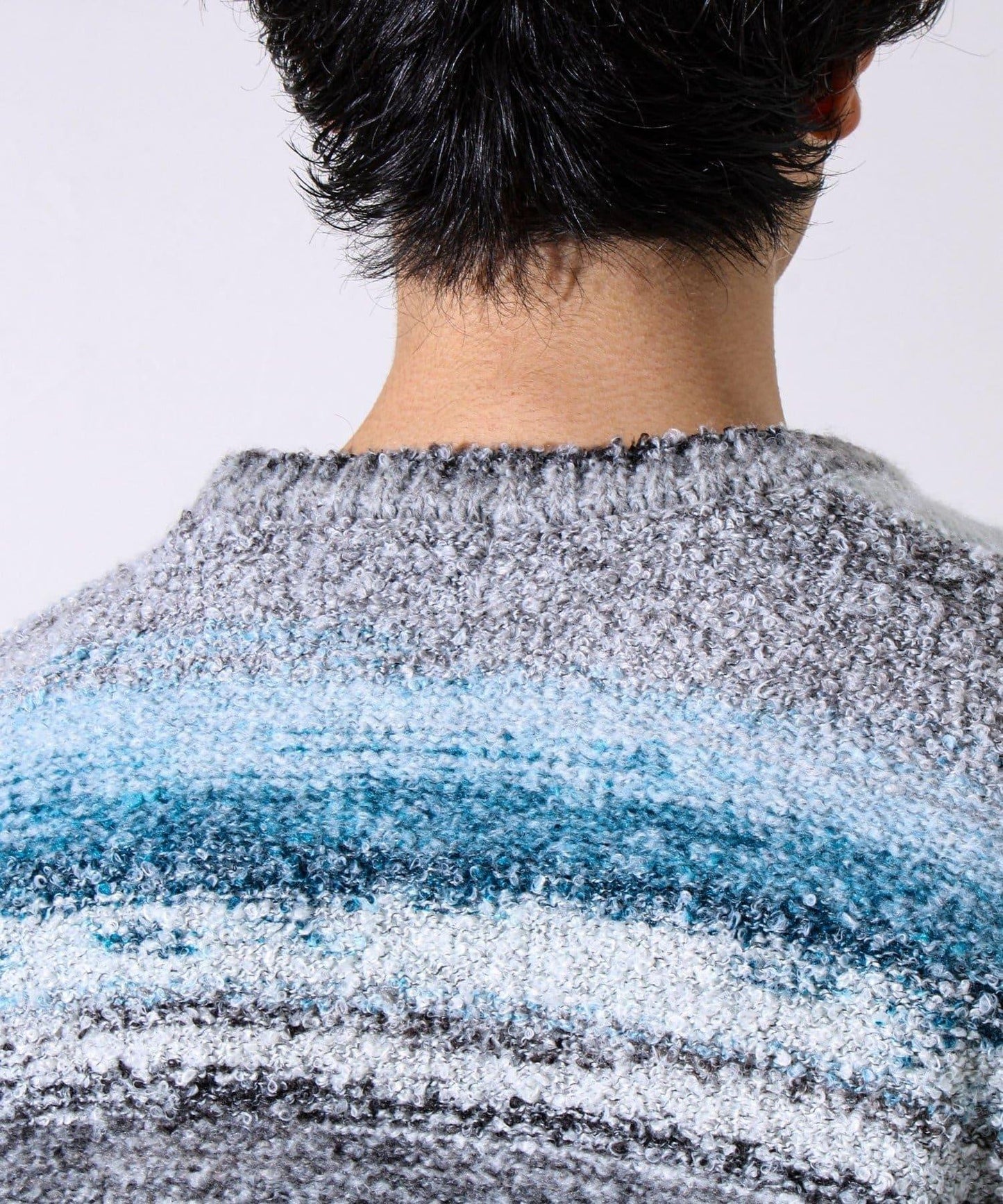 【蓬鬆立體感】漸變花呢套頭衫